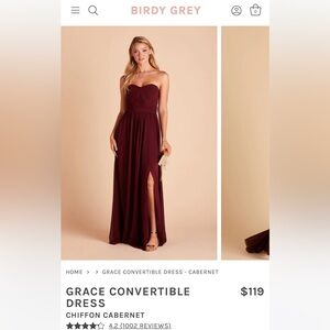 Birdy Grey convertible bridesmaid dress. Worn once!